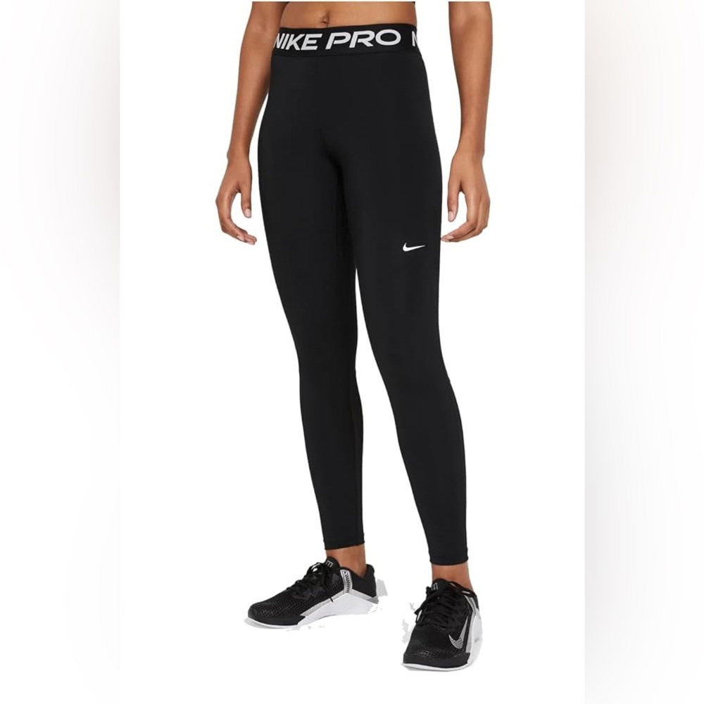 Nike Women's Black and White Pro Leggings